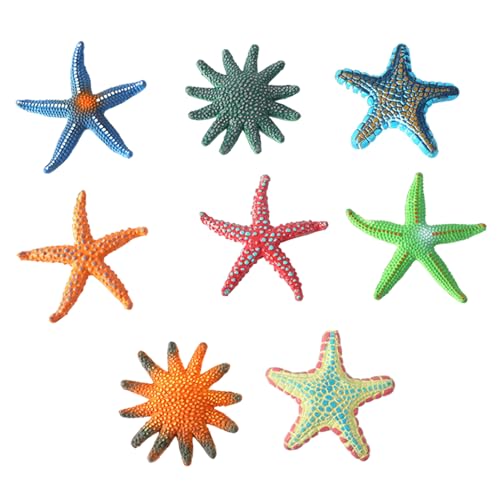 Pineeseatile Sternfische, Meerestierspielzeug, 8pcs Simulationssternfische, weiche Gummi -Tauchspielzeug, 7,1 x 7,9 Zoll Pool -Tauchspielzeug für Kinderspielzeug, Aquariumdekoration von Pineeseatile