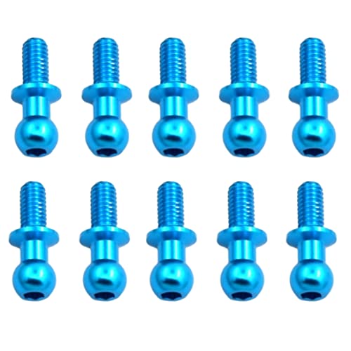 Pineeseatile Toys & Sports M3 Metall Hex -Kugelkopfschrauben mit TT01 TT02 D5 1/10 RC -Drift -Auto Ersatzteile 10pcs Blau kompatibel von Pineeseatile