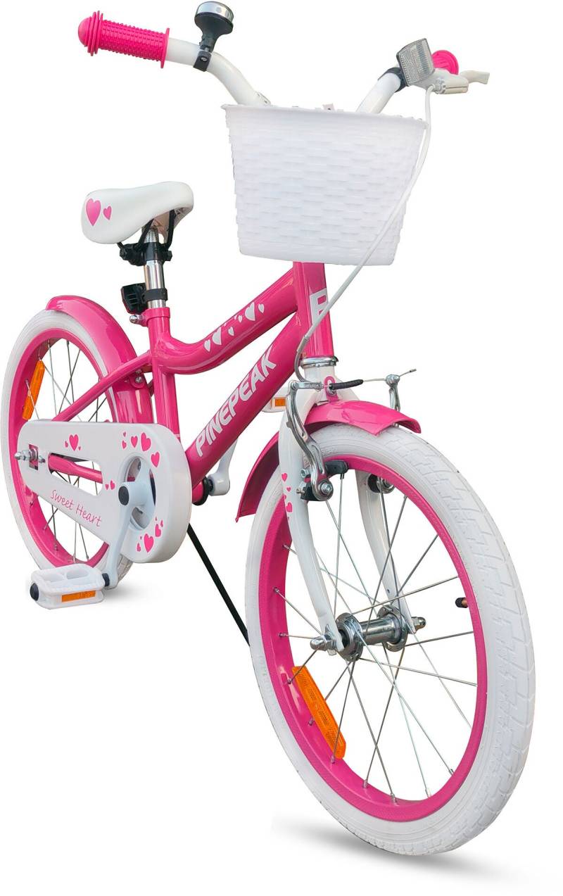 Pinepeak Heart Kinderfahrrad 18 Zoll, Rosa von Pinepeak