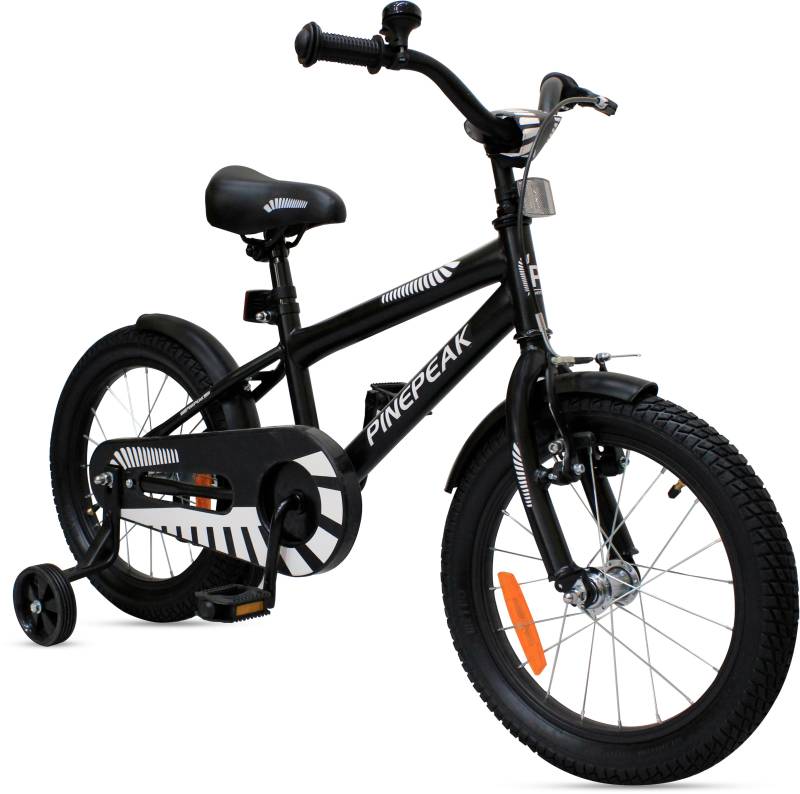 Pinepeak Kinderfahrrad 16 Zoll Aiden, Schwarz von Pinepeak