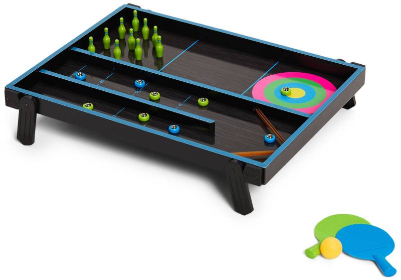 Pinepeak Spieltisch 4-in-1, Neon/Schwarz von Pinepeak