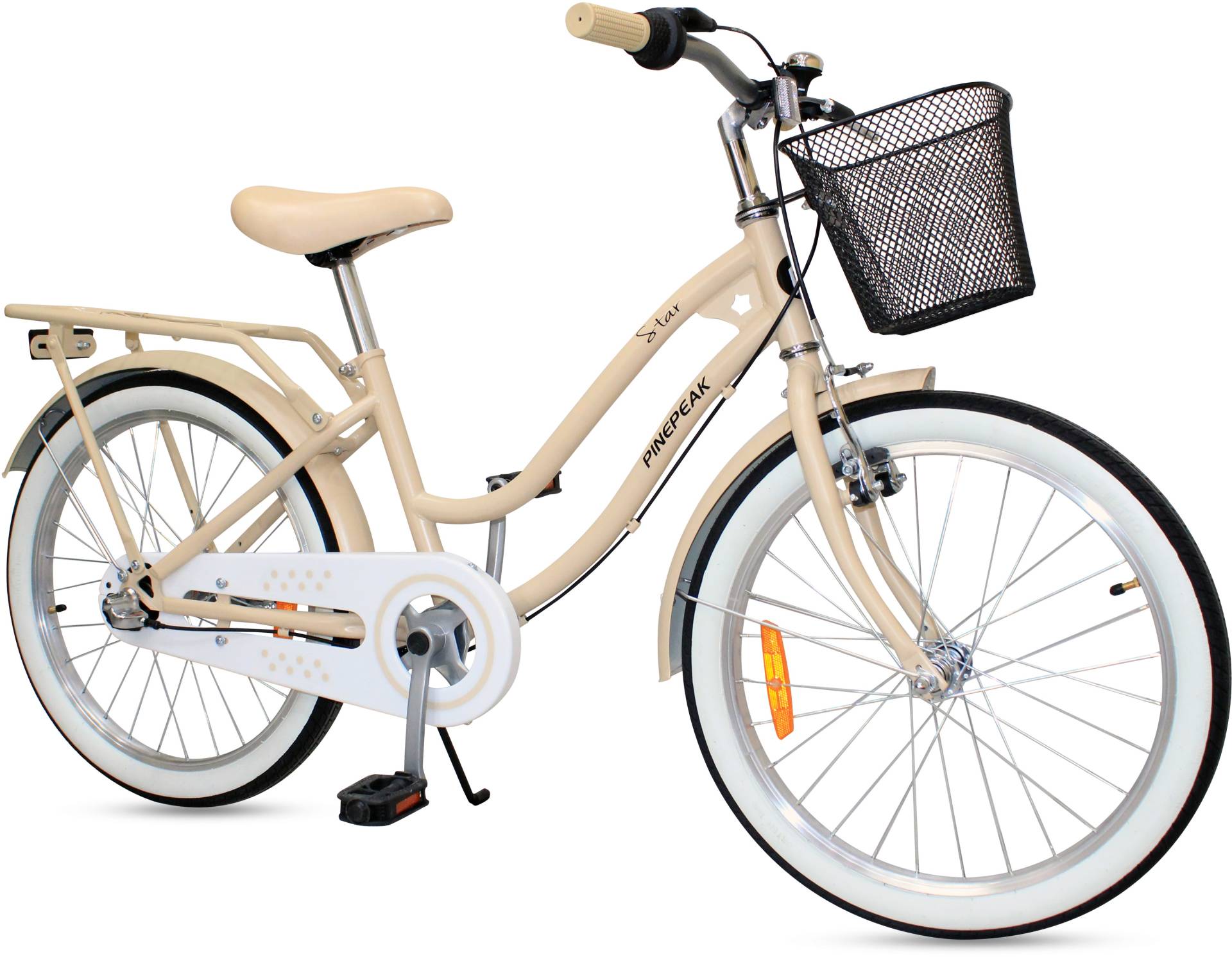 Pinepeak Star Kinderfahrrad 20 Zoll, Beige von Pinepeak