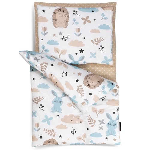 PinkZebra 3-teilig Puppenbettwäsche für große Puppen bis 48 cm, Decke + Kissen + Matratze, Puppenbettzeug mit Matratze, Bettwäsche aus Baumwolle, Igel Braun PinkZebra 3-teilig Puppenbettwäsche für große Puppen bis 48 cm, Decke + Kissen + Matratze, Puppenbettzeug mit Matratze, Bettwäsche aus Baumwolle, Igel Braun von PinkZebra