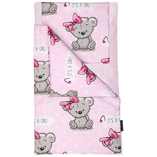 PinkZebra 3er Set Puppenbettwäsche für Puppen bis 43 cm, Puppenbettzeug 3-teilig, Decke + Kissen + Matratze, Puppenbettzeug mit Matratze für Puppenbett, aus Baumwolle, It's a Girl PinkZebra 3er Set Puppenbettwäsche für Puppen bis 43 cm, Puppenbettzeug 3-teilig, Decke + Kissen + Matratze, Puppenbettzeug mit Matratze für Puppenbett, aus Baumwolle, It's a Girl von PinkZebra