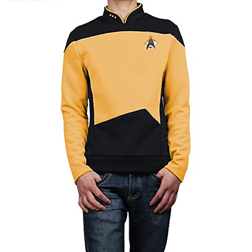 Pinlian Herren Nächste Generation Next Generation Enterprise Cmdr Data Jacke Uniform Oufit Cosplay Kostüm Gelb Small von Pinlian