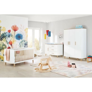 Pinolino Kinderzimmer Lumi 3-türig extrabreit mit Bett 60 x 120 cm von Pinolino