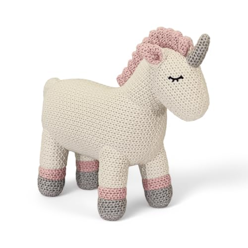 Pintado & Lacado Handgemachtes Häkeltier Einhorn – Kuscheltier aus Baumwolle – 30 cm – CE-Zertifiziertes Plüschtier – Weiches Stofftier für Kinder – Geschenk für Babys & Kleinkinder von Pintado & Lacado