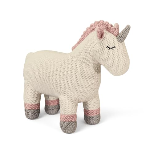 Pintado & Lacado Handgemachtes Häkeltier Einhorn – Kuscheltier aus Baumwolle – 46 cm – CE-Zertifiziertes Plüschtier – Weiches Stofftier für Kinder – Geschenk für Babys & Kleinkinder von Pintado & Lacado