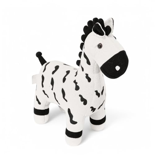 Pintado & Lacado Handgemachtes Häkeltier Zebra – Kuscheltier aus Baumwolle – 40 cm – CE-Zertifiziertes Plüschtier – Weiches Stofftier für Kinder – Geschenk für Babys & Kleinkinder von Pintado & Lacado