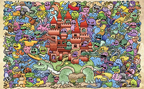 Pintoo Puzzle 1000 Teile für Erwachsene - Mystisches Schloss Schönes Kunststoff-Puzzle für Wohnkultur, Null Staub, einfache Lagerung [H1672] von Pintoo