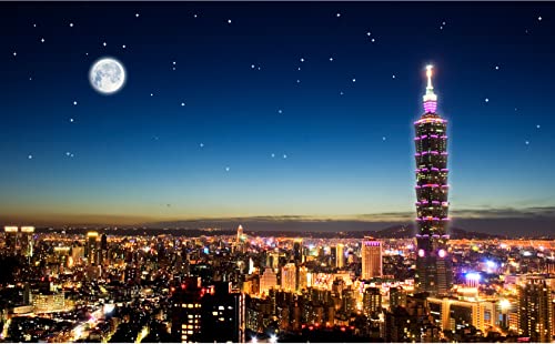 Pintoo - H1719 - Taipei Skyline - 1000 Teile Kunststoffpuzzle von Pintoo