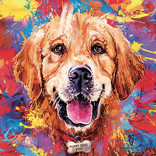 Pintoo Jigsaw Puzzles 1600 Teile für Erwachsene – Frank Harris – Golden Retriever Schönes Kunststoff-Puzzle für Wohnkultur Zero Dust Einfache Lagerung [H2623] von Pintoo