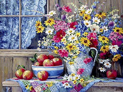 Pintoo Puzzle 1200 Teile für Erwachsene – Barbara Mock aus einem Country Garden – einfache Lagerung, eng ineinandergreifende Kunststoff-Puzzles, kein Kleber erforderlich [H2851] von Pintoo