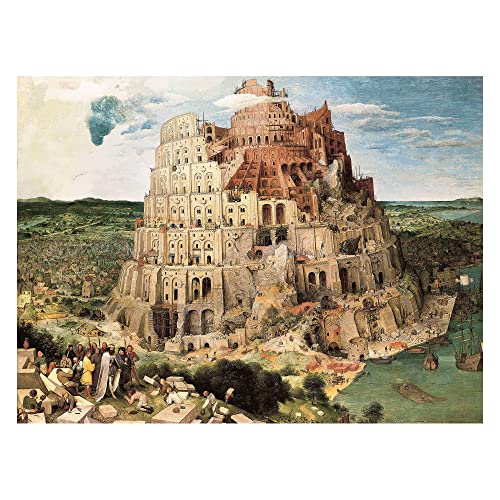 Pintoo Puzzle 1200 Teile für Erwachsene - Bruegel - Turm von Babel, 1563 Einfache Lagerung, eng anliegend, ineinandergreifendes Kunststoff-Puzzle, kein Kleber erforderlich [H2149] von Pintoo