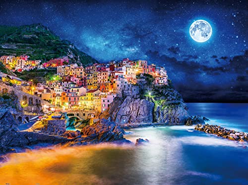 Puzzle 1200 Teile – Kunststoffpuzzle – Starry Night of Cinque Terre, Italy von Pintoo