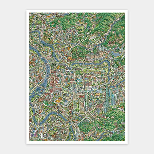 Taipei MAP by Tom Parker - Premium Plastic Puzzle - 4800 pieces von Pintoo