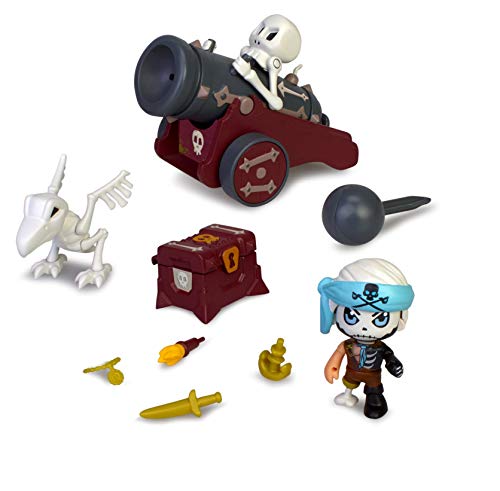 Pinypon Action - Ghostly Pirate Cannon, Includes 1 Pirate Figure & 1 Parrot Skeleton, Recommended for Children from 4 to 8 Years (Famosa 700016238) von Pinypon Action