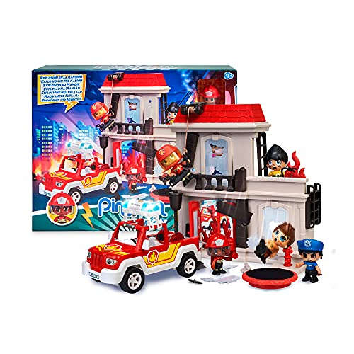 Pinypon Action- Explosion in der Villa, darunter EIN Feuerwehrmann Figur und viele Accessoires (Famous 700.016.643) von Pinypon Action