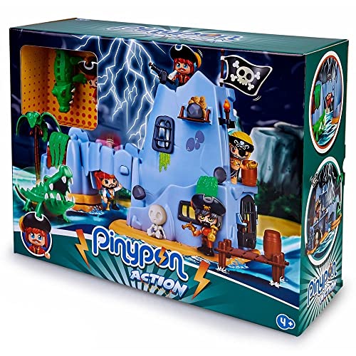 Pinypon Action - Pirateninsel von Captain Cayman mit 2 Figuren für Jungen und Mädchen von 4 bis 8 Jahren (Famosa 700015637) von Pinypon Action