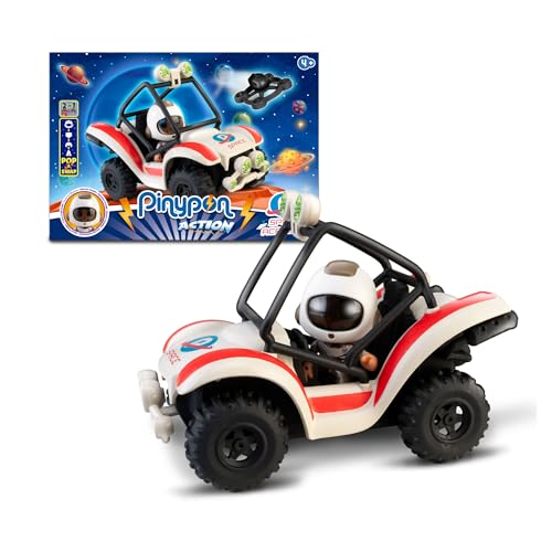 Pinypon Action - Mini Buggy, Space Explorer Sportwagen, 1 Astronaut-Puppe und Spielzubehör, Spielzeug für Jungen und Mädchen ab 4 Jahren, FAMOSA (PNC54000) von Pinypon Action