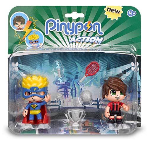 Pinypon Action - Packung mit 2 Figuren Superheld und Fußballer (Famosa 700014492), Modelle von Pinypon Action