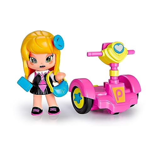 Pinypon - by PINY, Dareway mit Julia, Michelle Puppe aus der Serie PINY Institute of New York mit ihrem Segway Rosa und 2 Zubehör, für Jungen und Mädchen ab 4 Jahren, Berühmt (PNP01200) von Pinypon