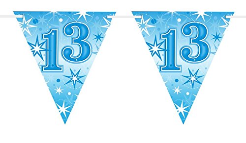 Pioneer Europe 45585 Partybanner, blau, 13th Sparkle Bunting - Blue von Pioneer Europe