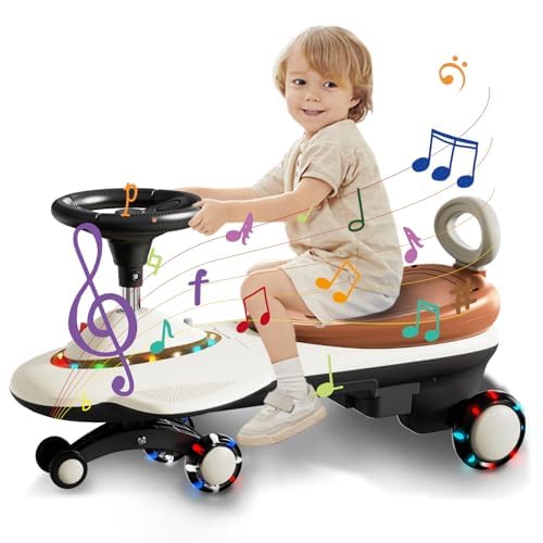 Wackelauto, Wackelauto, Spielzeug mit Musik, 2 und 1 elektrisches Wackelauto mit Lichtern, Schaukelauto für Kinder im Alter von 3-5 Jahren von Pionevox