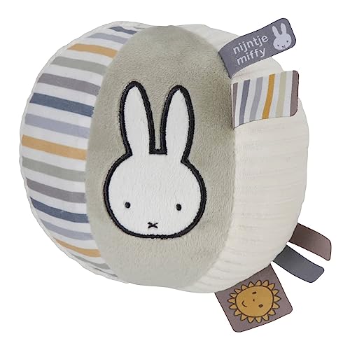 Pioupiou et Merveilles Miffy Ball mit Glöckchen, Höhe 10 cm, Fluffy blau grün, Spielzeug für Kinder ab Geburt von Pioupiou et Merveilles