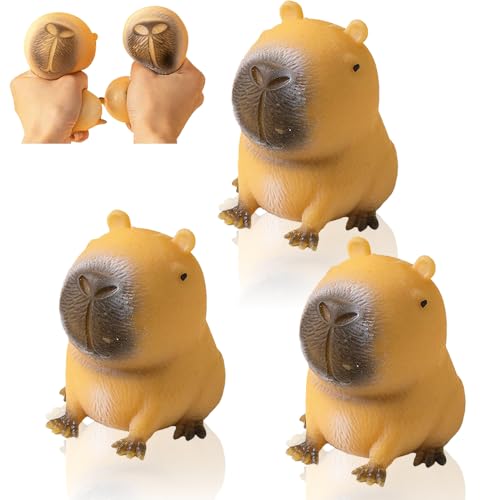 Capybara Antistressball Kinder, Matschiges Stress Spielzeug, Stressball Erwachsene, Sensorische Schreibtischbälle fürs Büro, Lustige Capybara-Geschenke, Strumpffüller, Partytütenfüller von Pipihome