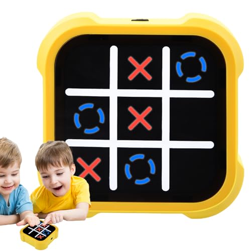 Elektronisch Tic Tac Toe Spiel, 3-in-1 Puzzlespielkonsole, Tragbare Fidget Spielzeug, Brettspiel Familie ab 3 4 5 6 Jahre Lernspielzeug Reisespiel für Kinder von Pipihome
