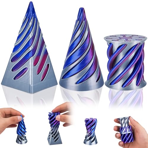 Impossible Pyramid Passthrough Sculpture, Pass Through Pyramid Fidget Toy, 3D Impossible Pyramid Pass Through Anxiety Relief Toy, Combination Rotating Pyramid for Desktop (B) von Pipihome