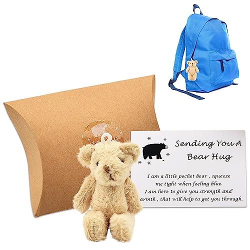 Pipihome A Little Pocket Bear Hug – Sending You a Bear Hug, Umarmung zu Bär, Taschenumarmung Liebes, Token, gib Bärenumarmungen an jeden, der eine braucht, eine süße lustige Tiertasche (Hellbraun) von Pipihome