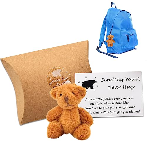 Pipihome A Little Pocket Bear Hug – Sending You a Bear Hug, Umarmung zu Bär, Taschenumarmung Liebes, Token, gib Bärenumarmungen an jeden, der eine braucht, eine süße lustige Tiertasche (Dunkelbraun) von Pipihome