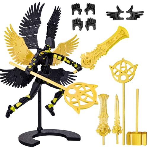 Pipihome Action Figuren, T13 Actionfiguren mit Mehreren Gelenken, 3D Gedruckte Actionfigur Dekorationen für Desktop, Figuren Geschenke (Gold) von Pipihome