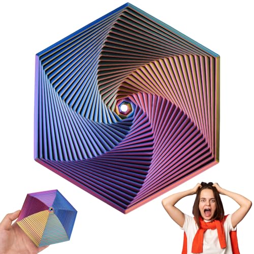 Pipihome Fractal Fidget Hexagon Fidget Toys, 3D Gedruckte Hexagon Spirale Spielzeug Anti Stress Hexagon ADHD Spielzeug Anxiety Toy Stressabbau für Erwachsene Stress Relief Fidget Spielzeug von Pipihome