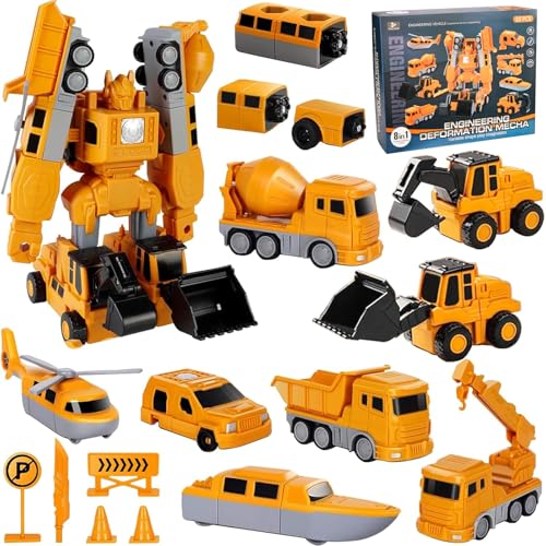 Pipihome Magnetische Bauwelt Fahrzeuge, 35PCS Magnetischer Verformung Roboter Baustellenfahrzeuge Auto Spielzeugset, Magnetische Bausteine, Magnetic Toy Kinder ab 3-9 Jungen Mädche von Pipihome