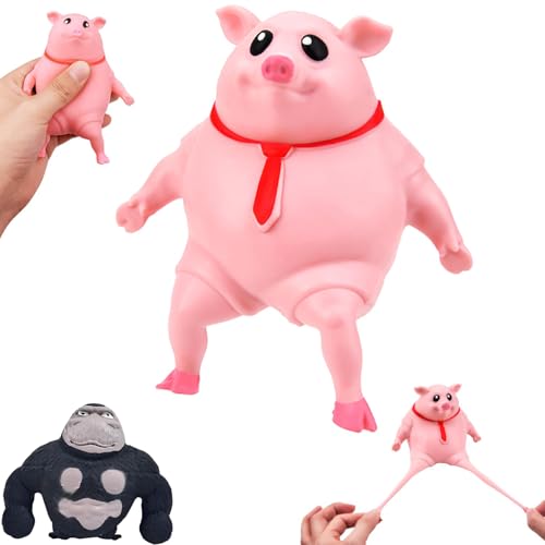 Pipihome Stress Schwein Quetschspielzeug, Squishy Antistressball Schwein Spielzeug, Stressbälle Piggy Squeeze Toy, Piggy Fidget Toys for Kinder und Erwachsene(Keine Orang-Utans) von Pipihome