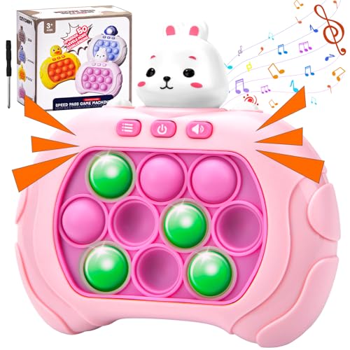 Quick Push Game Fidget Toys für Kinder Erwachsene, Osterhasen Pop it Fidget Spielzeug, Osterhase Pop It Elektronisches Quick Push Spiel mit Musik, Ostern Geschenk für Jungen, Mädchen,Teenager von Pipihome