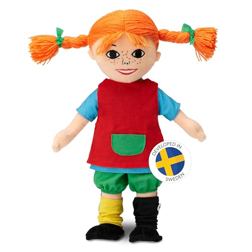 Pippi Langstrumpf Puppe 30 cm – süße Stoffpuppe als Baby Spielzeug ab 10 Monaten & Taufgeschenk für Mädchen – besonders weiche Kuschelpuppe & Plüschpuppe von Pippi Longstocking