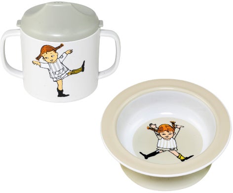 Pippi Langstrumpf Zirkus Geschirr-Set, Beige von Pippi Langstrumpf