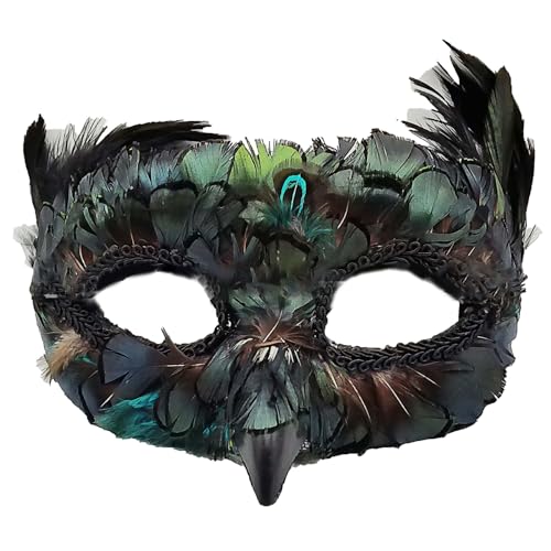 Peacocks Maskeraden Maske Halloween Party Maske Halbe Gesichtsmaske Vogelschnabel Maske Venezianer Maske von Pitadue