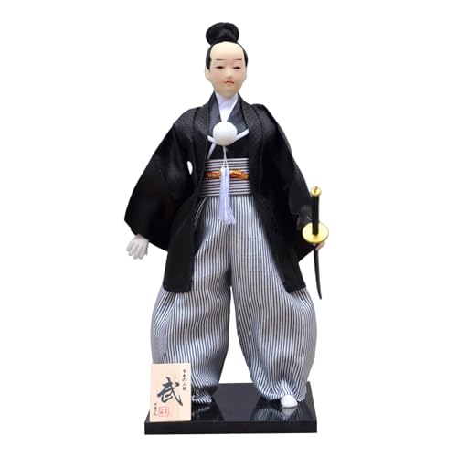 Pitadue Japanische Samurais-Puppen mit traditionellen Kimonos zum Ausstellen und Sammeln, 30,5 cm Pitadue Japanische Samurais-Puppen mit traditionellen Kimonos zum Ausstellen und Sammeln, 30,5 cm von Pitadue