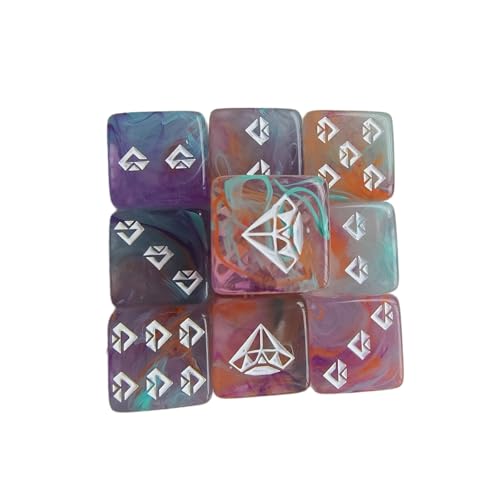 Sechsseitige Würfel mit runden Ecken, Rollenspiel, Mathematikzählen, Lehrwerkzeug für Brettspiel, KTV, Party, Juwelenmuster, Tischspiel, Zubehör für Rollenspiele, 10 Stück Sechsseitige Würfel mit runden Ecken, Rollenspiel, Mathematikzählen, Lehrwerkzeug für Brettspiel, KTV, Party, Juwelenmuster, Tischspiel, Zubehör für Rollenspiele, 10 Stück von Pitadue