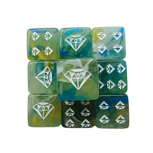 Sechsseitige Würfel mit runden Ecken, Rollenspiel, Mathematikzählen, Lehrwerkzeug für Brettspiel, KTV, Party, Juwelenmuster, Tischspiel, Zubehör für Rollenspiele, 10 Stück Sechsseitige Würfel mit runden Ecken, Rollenspiel, Mathematikzählen, Lehrwerkzeug für Brettspiel, KTV, Party, Juwelenmuster, Tischspiel, Zubehör für Rollenspiele, 10 Stück von Pitadue