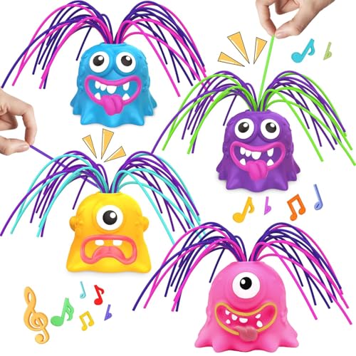 Mitgebsel Kindergeburtstag Monster Schreien Party Fidget Toys 4Pcs Gastgeschenke Sensorik Spielzeug Give Aways Scherzartikel Kinder Beschäftigung Anti Stress für Kinderparty Wundertüte von Piucrty