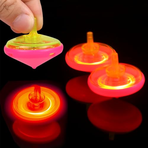 Piucrty Mitgebsel Kindergeburtstag Leuchtkreisel 30Pcs Kleinigkeiten LED Gyroscope Tombola Preise Kinder Pinata Füllung Kreisel Gastgeschenke Party Beschäftigung Mini Spielzeug Kleine Geschenke von Piucrty