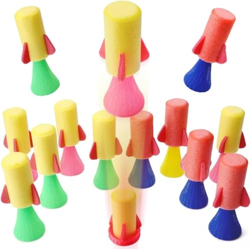 Piucrty Mitgebsel Kindergeburtstag Raketen Springendes Spielzeug 24Pcs Tombola Preise Kinder Kleinigkeiten Gastgeschenke Party Beschäftigung Sprungfeder Spiele Give Away Kleine Geschenke Wundertüte von Piucrty