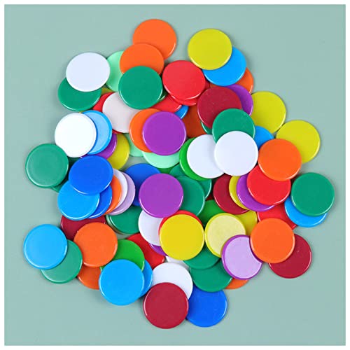 PiurUf Jetons 10. 0pcs. Brettspiele Spielzeug Kreative Geschenk Kunststoff Poker Chips Casino Bingo Marker Family Club Carnival Bingo Spiel Zubehör Jetons Chips (Size : Solid Mixing) von PiurUf