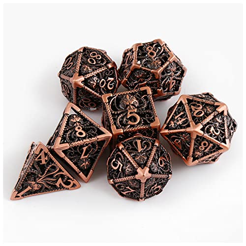 Würfel 7 stücke rein Kupfer Cthulhu Metall würfel Set DND. Wird for Dungeon und Dragon Rolle verwendet, die Spiele Spielen Würfel Gezinkte Würfel (Size : 369) von PiurUf